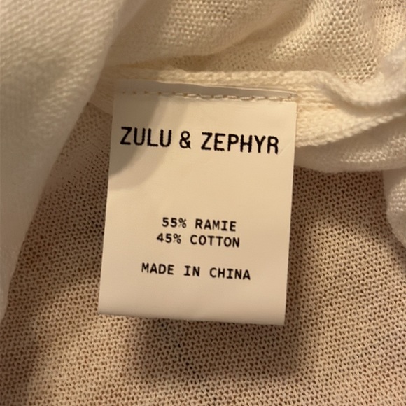 BNWT Zulu & Zephyr Sheer Gathered Knit Top - Picture 3 of 8